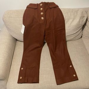 Cecille wool pants — mocha — Petite Studio